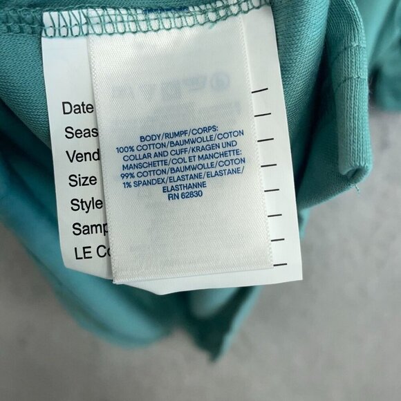 NWOT Lands' End Men's XL Traditional Fit Polo Shirt Turquoise Short Sleeve - Picture 4 of 6